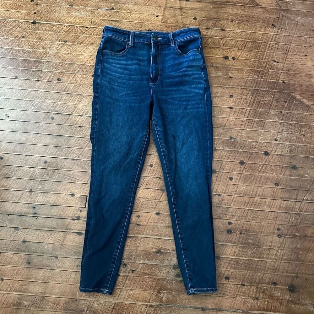 American Eagle dark wash highest rise normcore 10 short jeggings